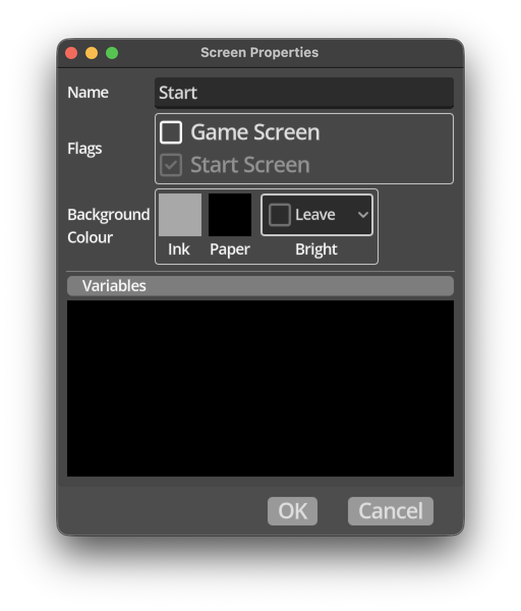 Screen Properties