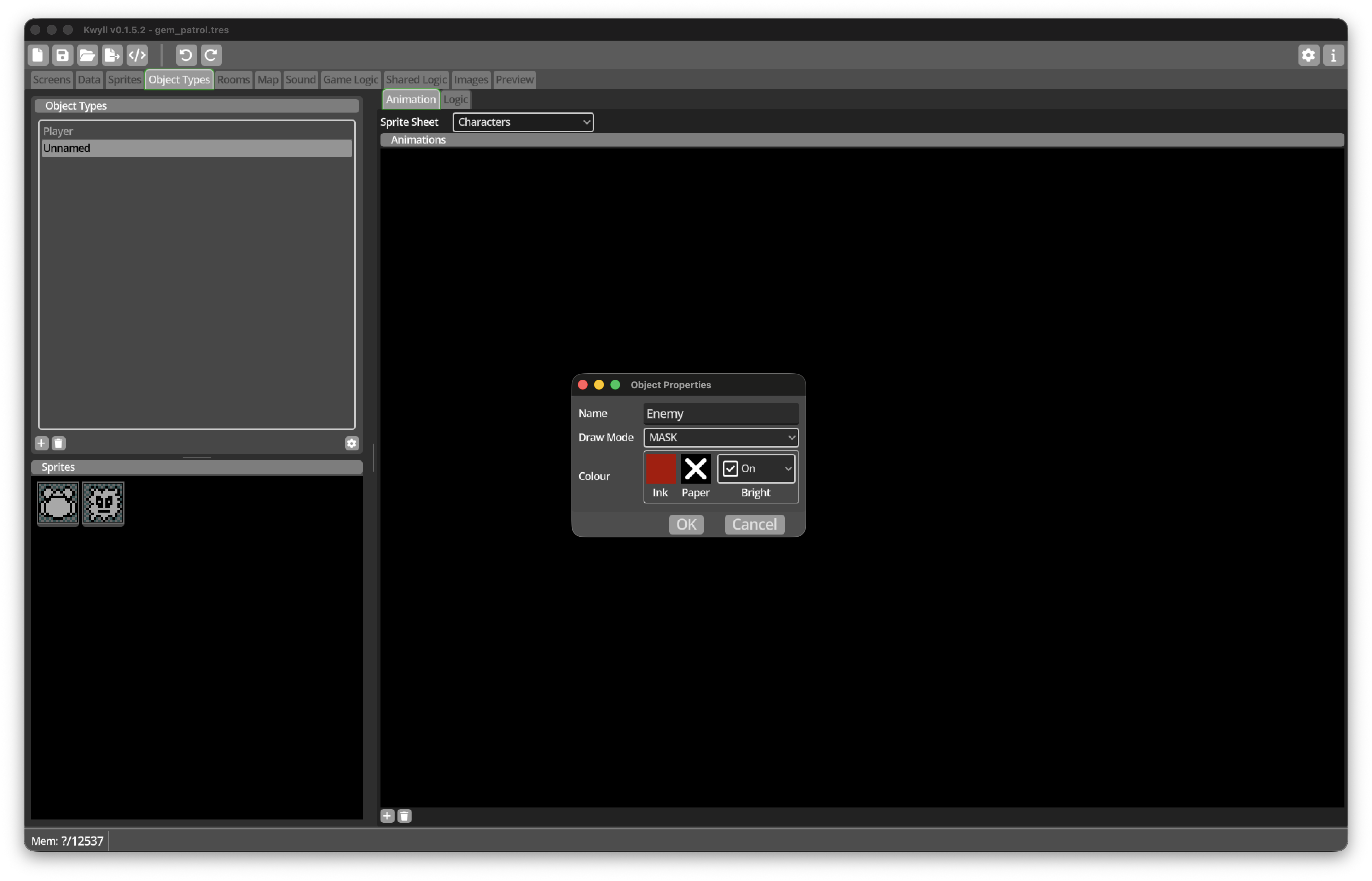 Enemy Object Properties