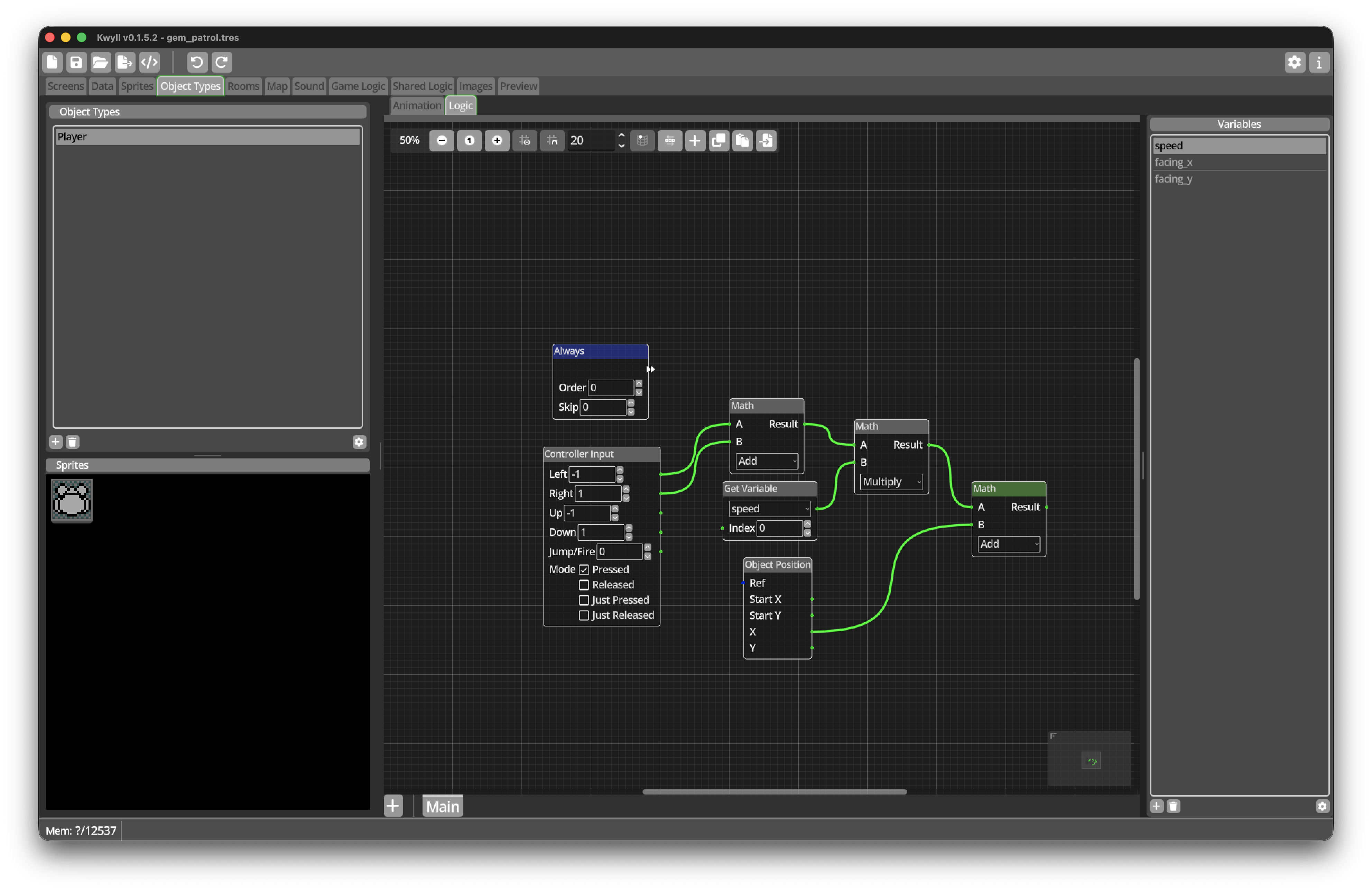 Player Horizontal Logic