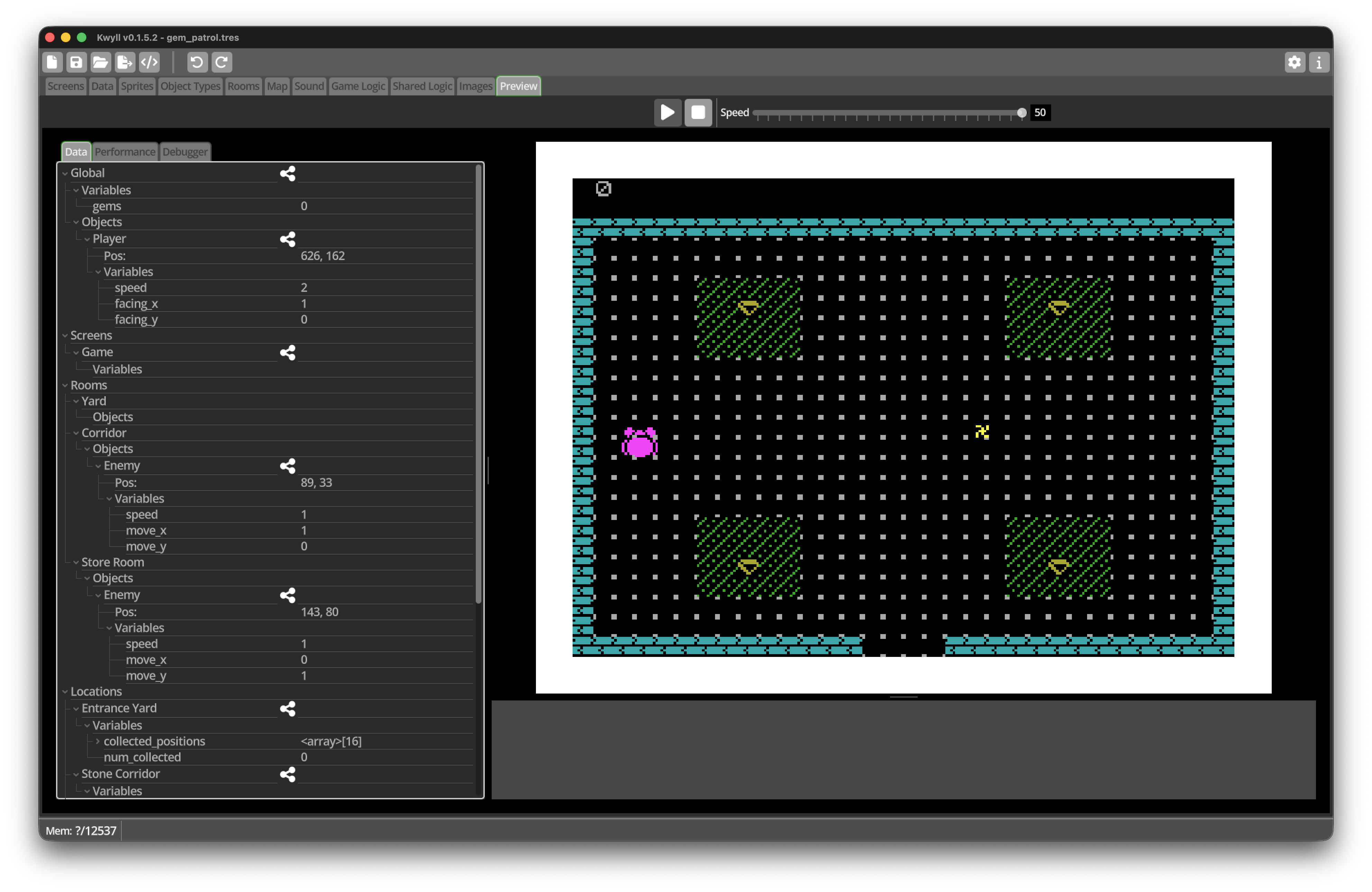 Projectile In Preview