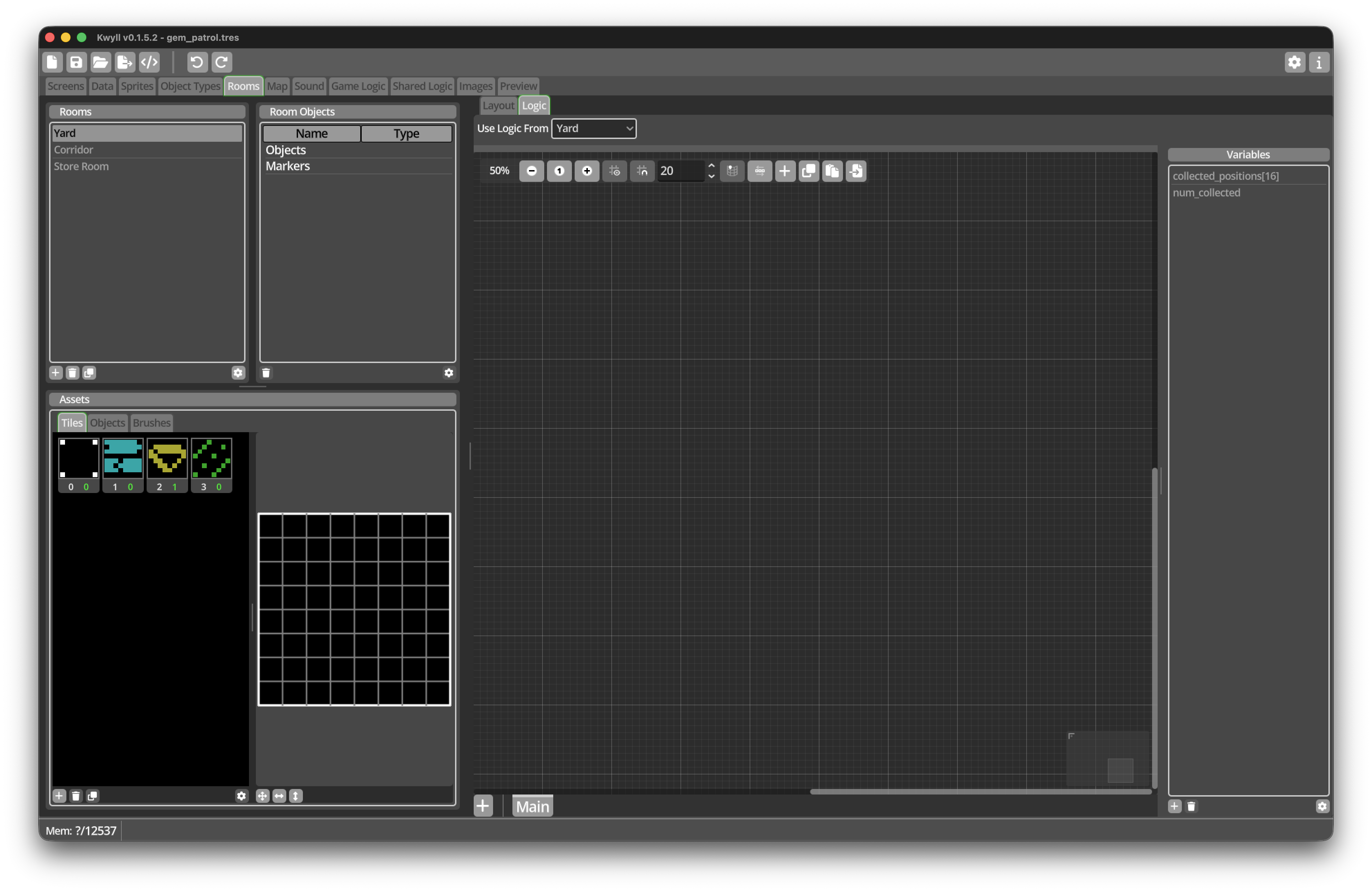 Room Collection Variables