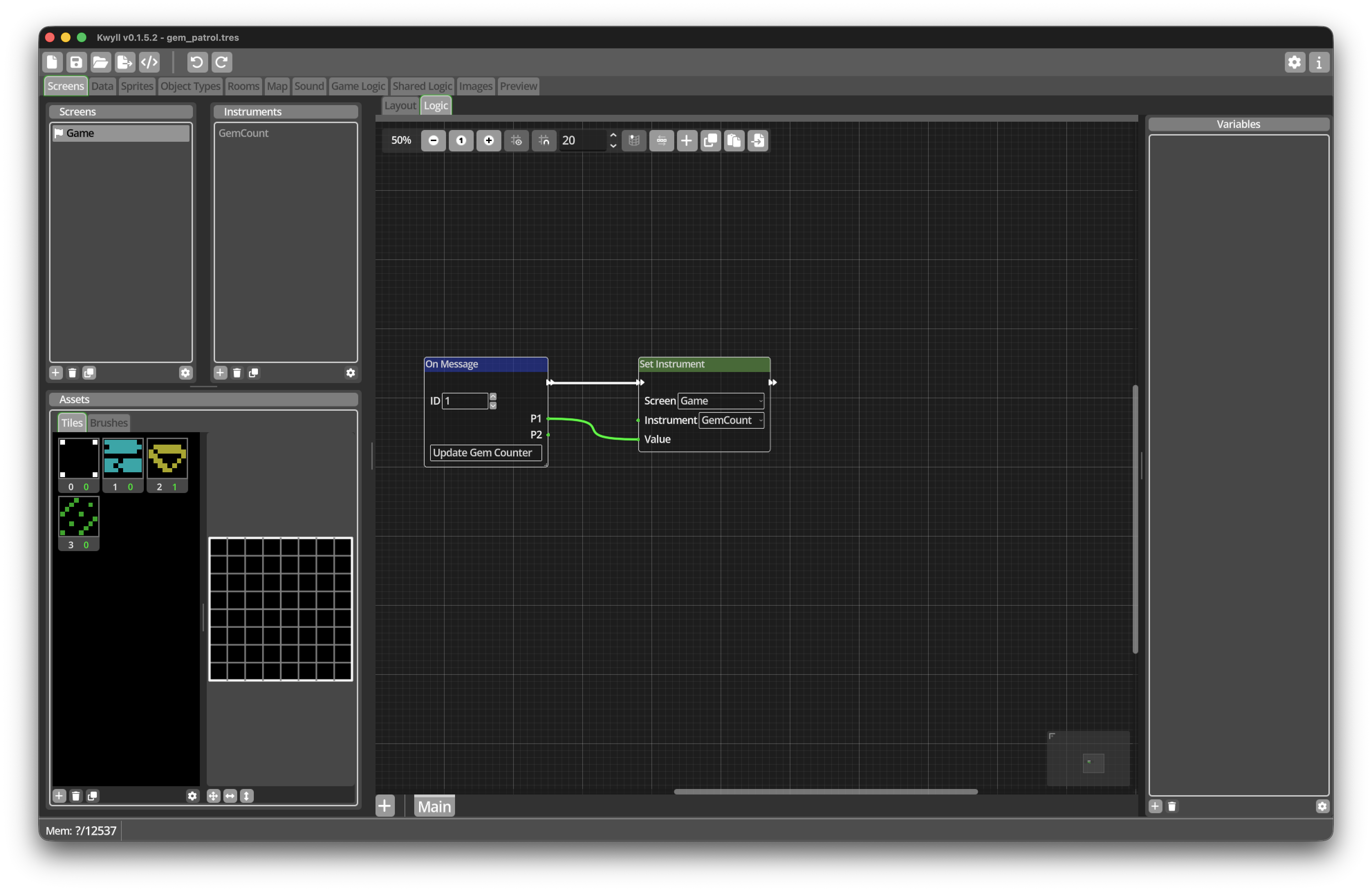 Update Gem Instrument Logic